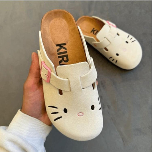 Unisex Cross Slip-On Clogs, Cute Cat Slipper - Sporty, Breathable, Sweat- Absorbent, and Soft for Everyday Comfort Footwear Boy, Kitty Cat Sliper